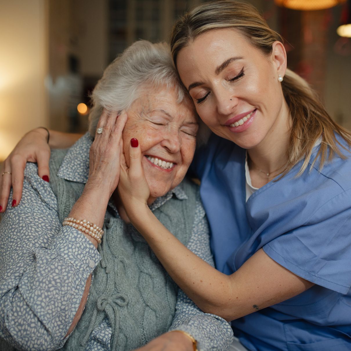 Nurse patient smiling